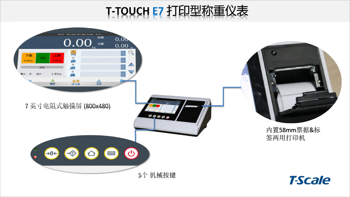 台衡 T7-40 打印仪表功能介绍