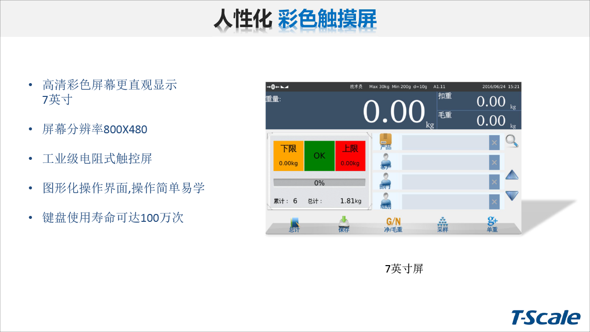 台衡 T7-40 打印仪表功能介绍