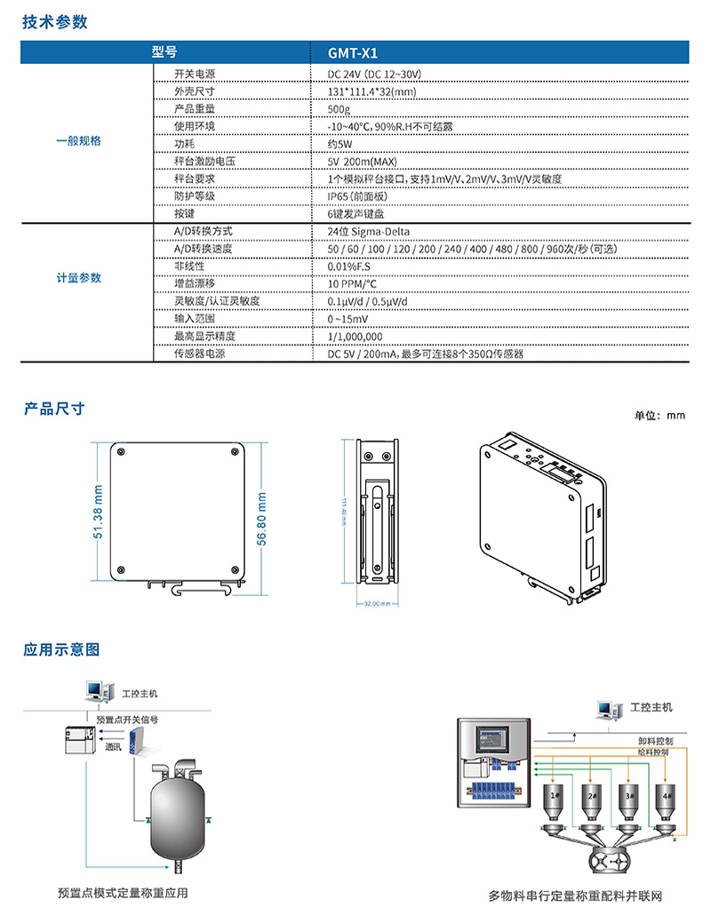 SETP 高精度数字重量变送器 GMT-X1